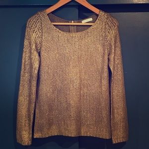 Metallic gold sweater